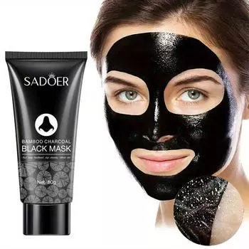 Маска для глубокого очищения носа с бамбуковым углем — удаляет черные точки, сужает поры, уменьшает акне, подходит для всех типов кожи 60g