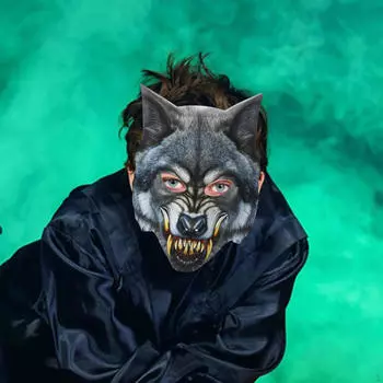 Маска для косплея с головой волка, легкая фэнтезийная маска страшного животного для вечеринки, Хэллоуина, фестиваля