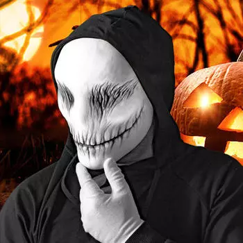 Маска для костюма Скеллингтона, жуткий череп-скелет, полнолицевая латексная маска для детей, взрослых, мужчин