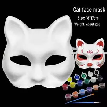 Маска для лица белой кошки своими руками для детей - пустая в стиле пекинской оперы для росписи 3ml acrylic