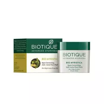 Маска для лица Biotique Myristica Acne Control Spot Correction для жирной и склонной к акне кожи, 20 г