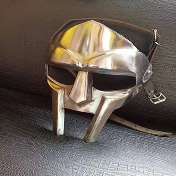 Маска для лица Броня ручной работы Шлем Стальная костюмная маска 18 г Реконструкция для взрослых Сталь Римский шлем гладиатора Маска для лица