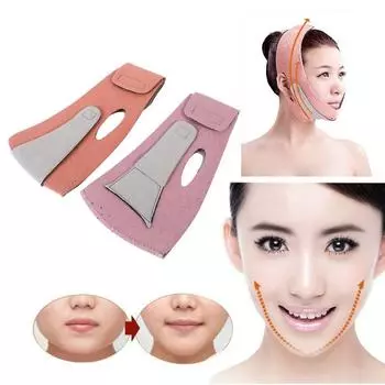Маска для лица для похудения, тонкий массажер для лица, уход за кожей двойного подбородка, тонкий бандажный пояс для лица оранжевый