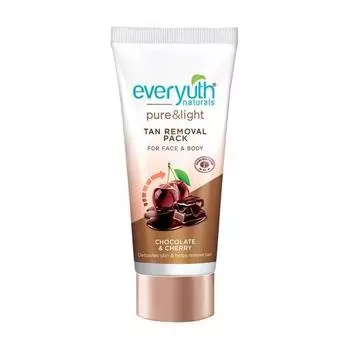 Маска для лица Everyuth Naturals Pure & Light Tan Removal - шоколад и вишня, тюбик 50 г