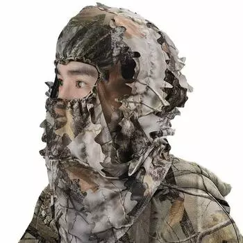 Маска для лица Ghillie 3D Leafy Ghillie Camo с полным покрытием Головной убор Аксессуары для охоты