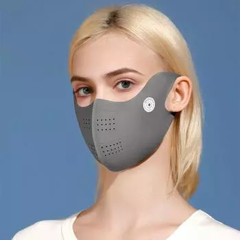 Маска для лица Ice Silk Mask Солнцезащитный шарф для лица Gini Mask Эластичная маска для лица Fishing чёрный