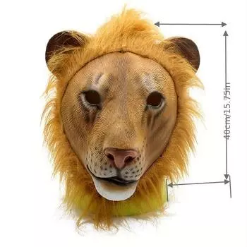 Маска для лица льва для танцевальной вечеринки, маскарадный костюм на Хэллоуин, реквизит, маска для лица с забавными животными Adults