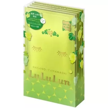Маска для лица Lululun Nagano/Yamanashi Lululun (Аромат Shine Muscat) 1 шт. х 5 пакетов