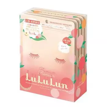 Маска для лица Lululun Yamanashi/Nagano Lululun (персиковый аромат) 7 шт. х 5 пакетов