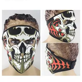 Маска для лица на Хэллоуин, маска для лица, многоразовая, дышащая, из хлоропренового каучука, маска для лица на праздник, для вечеринки