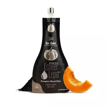 Маска для лица Nat Habit Fresh Pumpkin Black Clay Ksheer Lepa для глубокой детоксикации кожи, очищения и удаления грязи (40 г, Упаковка 1 шт.)