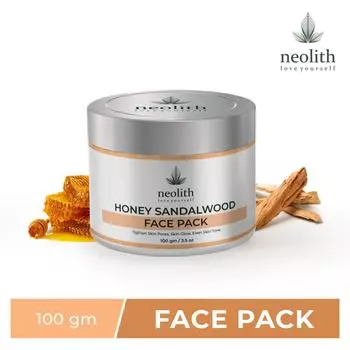 Маска для лица Neolith Honey Sandalwood || Осветляющая глиняная маска для лица для здоровой и сияющей кожи || 100% органический 100 GM оранжевый