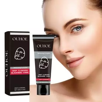 Маска для лица, отшелушивающая маска, черная маска для удаления черных точек, глубоко очищающая маска для лица с углем и средством для удаления черных точек, 100 г One Size