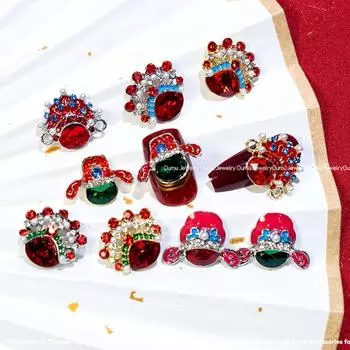 Маска для лица Пекинская опера Аксессуар для нейл-арта Блестящий инструмент для нейл-арта Маникюрные украшения для женщин 1 pcs style 2