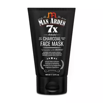 Маска для лица с Активированным углем (100 мл), 7X Activated Charcoal Face Mask, Man Arden