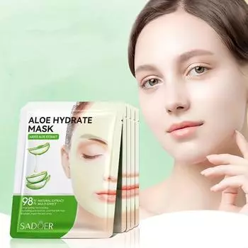 Маска для лица с эссенцией алоэ, питательная, увлажняющая и омолаживающая растительная маска для лица, лето