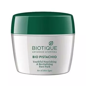 Маска для лица с Фисташками: омолаживающая (175 г), Bio Pistachio Youthful Nourishing & Revitalizing Face Pack, Biotique 19.85