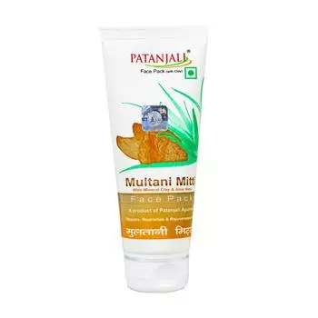 Маска для лица с лечебной глиной Мултани Митти (60 г), Face Pack Multani Mitti, Patanjali 5.4625
