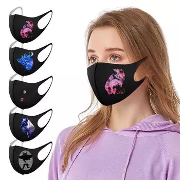 Маска для лица с пасхальными принтами для взрослых, моющаяся, с ушными петлями Free Size