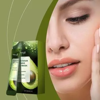 Маска для лица с пузырьками авокадо для нежного и увлажняющего очищения с увлажняющим и питательным эффектом Green разноцветный