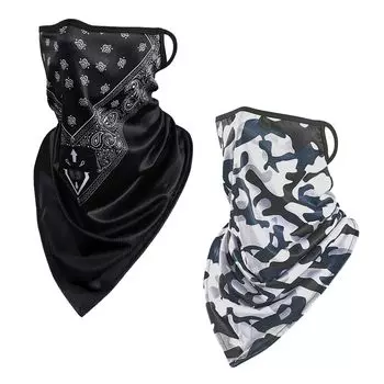 Маска для лица с защитой от ультрафиолета Cool Face Cover Neck Cover Sports Outdoor [Набор 2] (Пейсли 2/Камуфляж)