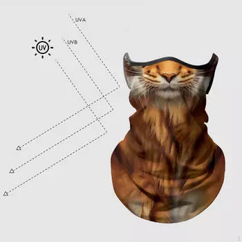 Маска для лица с животными, гетры для защиты от солнца и пыли, ветра, мужчин и женщин Tiger