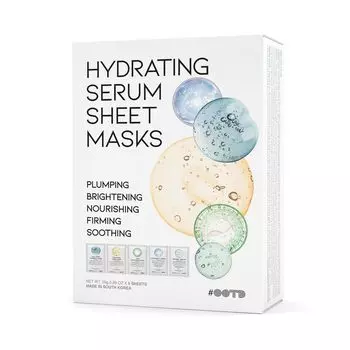 Маска для лица в индивидуальной упаковке из корейской косметики. Набор из различных видов масок для лица для ежедневного ухода за кожей в индивидуальной упаковке для листов.