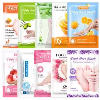 Маска для ног отшелушивающая питательная 10 пар