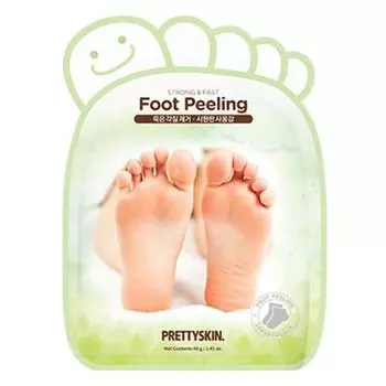 Маска для ног Pretty Skin Strong & Fast отшелушивающая мозоли 40г, 1 лист, 1 шт.