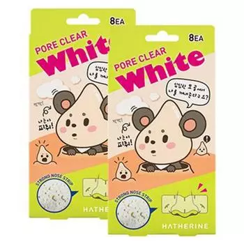Маска для носа Haerin Pore Clear Nose Pack White, 8 упаковок, 2 шт.