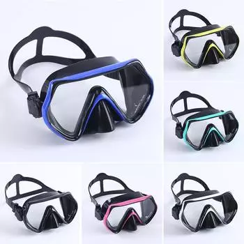 Маска для подводного плавания с маской и трубкой, Ultimate Pano 3 HD Маска для подводного плавания с защитой от запотевания Маска для плавания Очки с крышкой для носа Взрослые и молодежь для дайвинга, подводного плавания и плавания Black&Blue