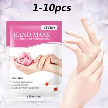 Маска для рук, увлажняющие перчатки, отбеливающая маска для ухода за кожей рук, против сухих грубых рук, против старения, морщин 1pcs
