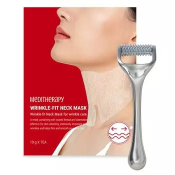 Маска для шеи Meditherapy Wrinkle Fit 7 шт. + набор игл, 1 комплект