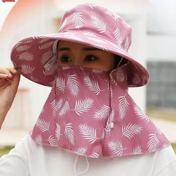 Маска для шеи, женская шляпа от солнца, защита от солнца, шляпа для сбора чая, модная кепка для лица, для женщин/девочек фиолетовый