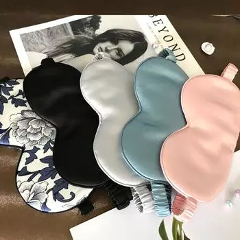 Маска для сна и повязка на глаза из 100% шелка шелковицы 16 Момми с эластичным ремешком, мягкая ночная маска для глаз разноцветный