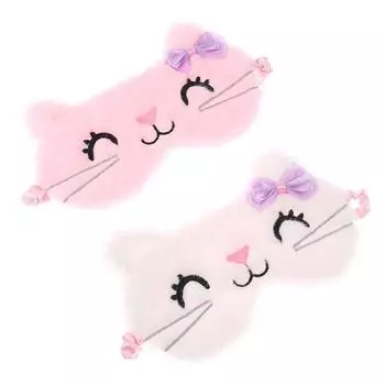 Маска для сна, повязка на глаза, детская маска для сна в стиле аниме, мультяшный отдых для путешествий белый