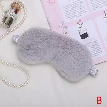 Маска для сна, повязка на глаза, мягкие плюшевые маски для глаз, милая крышка для глаз с любовью B