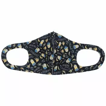 Маска для средней школы колледжа запах быстро 1 черный [Minions] взрослые, студенты, студенты, антибактериальная, устойчивая, впитывающая, сушка, моющаяся, банан,