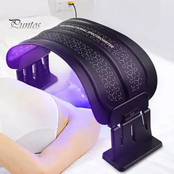 Маска для терапии красным светом для тела и лица, беспроводной светодиодный прибор для ухода за кожей со спектрометром, 4-в-1, ближнее инфракрасное косметическое оборудование для домашнего использования чёрный