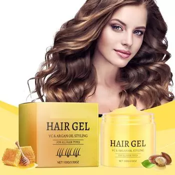 Маска для укладки вьющихся волос Питает и смягчает волосы, обеспечивая длительный эффект, не оставляя жирного блеска One Size