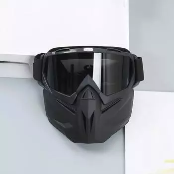 Маска для верховой езды Очки для мотокросса Солнцезащитные очки для катания на лыжах Спорт на открытом воздухе Ветрозащитный многоцветный съемный шлем для гонщика Тактический уплотнитель