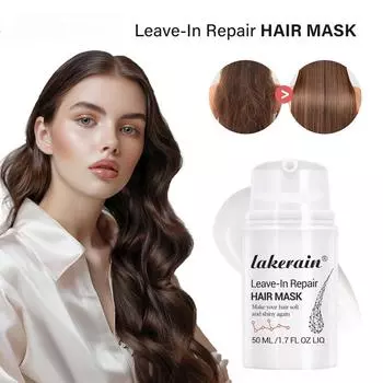 Маска для волос без мытья, питательный и увлажняющий уход за волосами, качество мягких и гладких волос, без вреда для волос белый