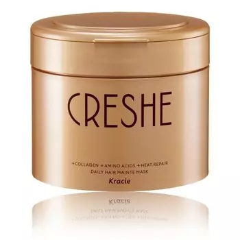 Маска для волос Creche, ежедневная маска для ухода за волосами, 240 г. Не оставляет липкости даже при ежедневном использовании. Уход за поврежденными волосами. Восстановление. Смывание. золотой