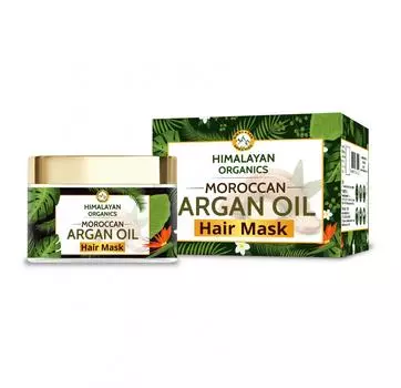 Маска для волос с Аргановым маслом (200 мл), Moroccan Argan Oil Hair Mask, Himalayan Organics 25.78125