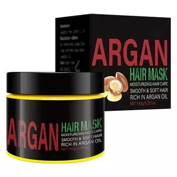 Маска для волос с аргановым маслом восстанавливает сухие волосы, окрашенные и химически завитые волосы, смягчает волосы и лечит выпадение волос. Маска для волос с аргановым маслом One Size