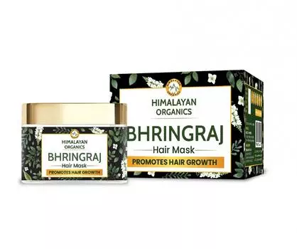 Маска для волос с Брингараджем: для роста и укрепления (200 мл), Bhringraj Hair Mask, Himalayan Organics 30.3125