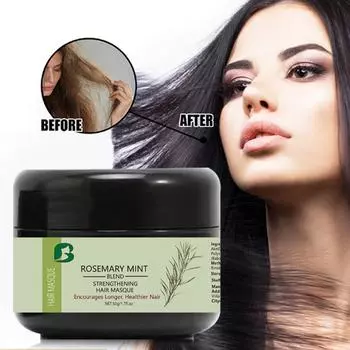 Маска для волос с мятой, увлажняющее масло для волос, глубоко питательное, уход за гладкими и сухими волосами белый