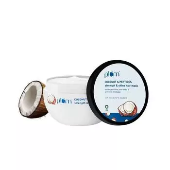 Маска для волос «Слива и кокос» | Для грубых, сухих и безжизненных волос | С кокосовым молоком, пептидами и маслом ши I Hair Spa для женщин и мужчин I 200 г