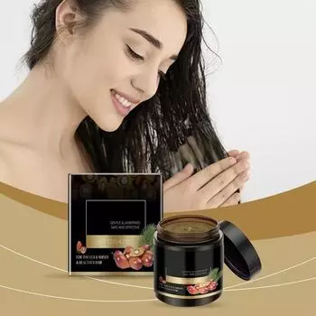 Маска для волос Уход за волосами Улучшает качество волос Способствует росту Питает кожу головы Масло чёрный