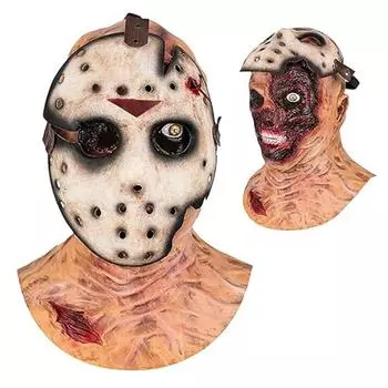 Маска Джейсона Страшная маска зомби Двухслойная маска для Хэллоуина Косплей Костюм Реквизит